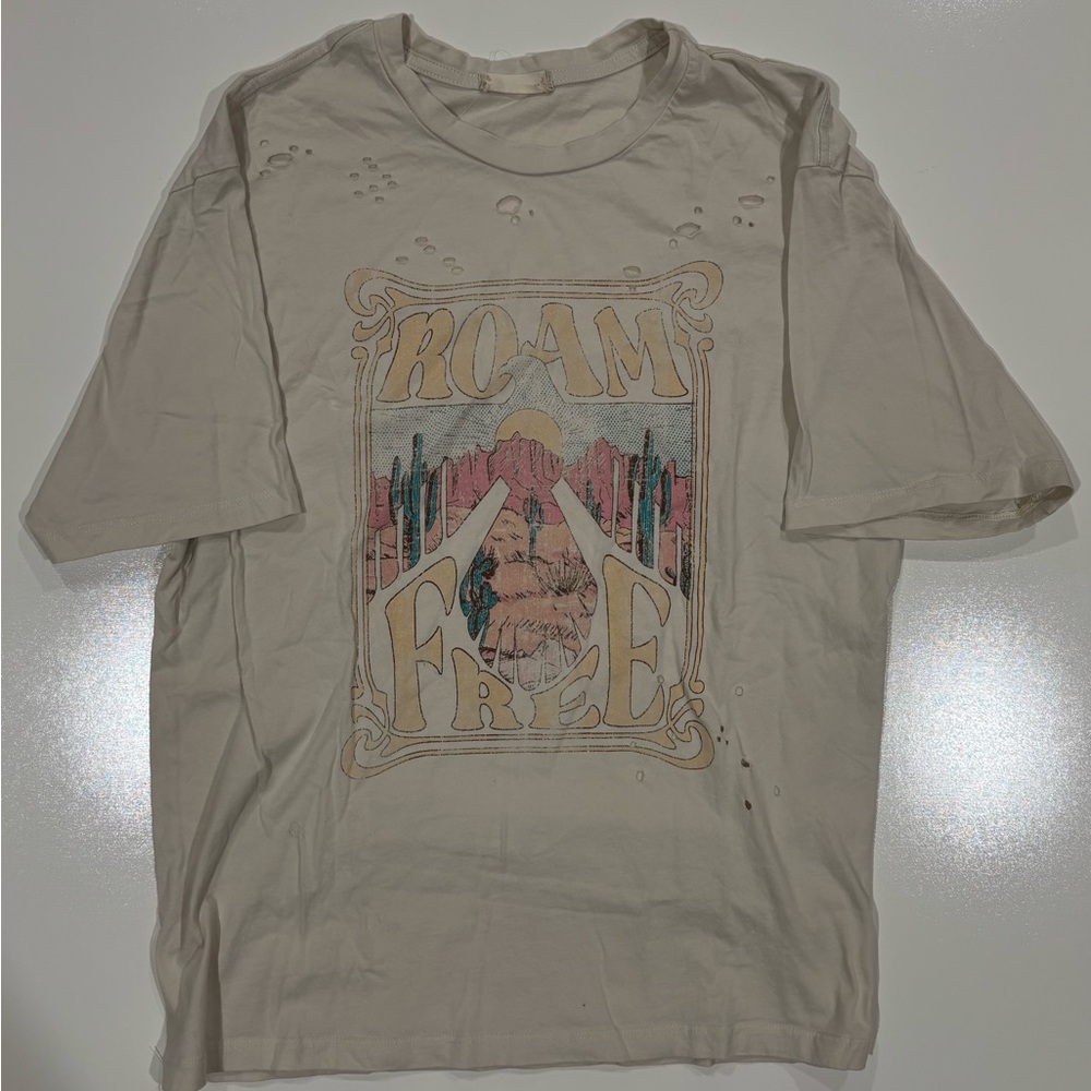 Women’s Altar’d State Beige Graphic T-Shirt